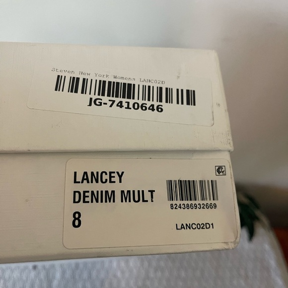 New nib Steven Steve Madden wedge slides denim sz 8m - Picture 5 of 6